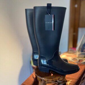 Tommy Hilfiger Karissa Rain Boots-Size 10.5 Navy Blue